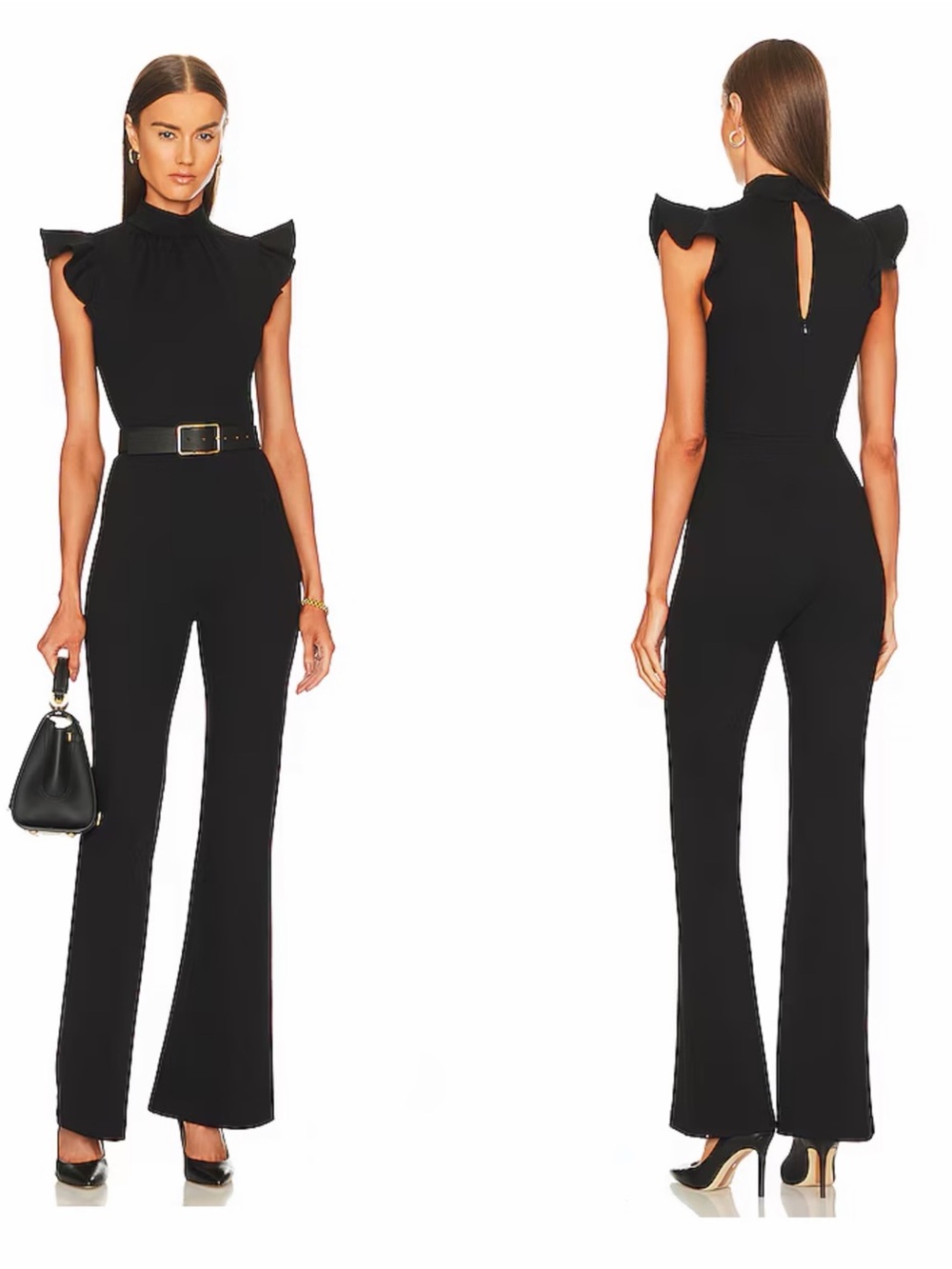 Amanda Uprichard X Revolve Davina Jumpsuit in Black